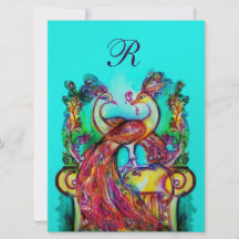 PAUWEN IN LOVE MONOGRAM rood blauw groen