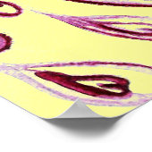 PAUWEN VERLIEFDE, Rood Paars en Geel Poster (Hoek)