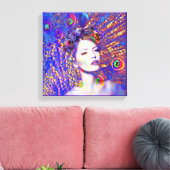 Pauwendans Canvas Afdruk (Insitu (Woonkamer))