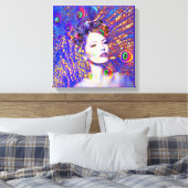 Pauwendans Canvas Afdruk (Insitu (Slaapkamer))