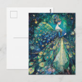 pauwenfee briefkaart (Voorkant / Achterkant)