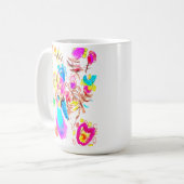 Pauwengeluk Soort Koffiemok (Voorkant links)