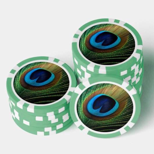 pauwenjuweel poker chips (Opstapeling)