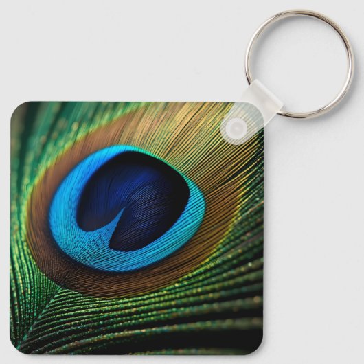 pauwenjuweel sleutelhanger (Achterkant)