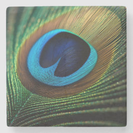 pauwenjuweel stenen onderzetter