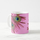 Pauwenkleuren koffiemok (Voorkant links)
