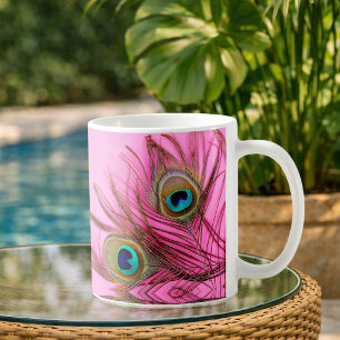 Pauwenkleuren koffiemok