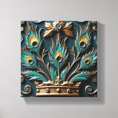 Pauwenkoningin Canvas Afdruk (Voorkant)