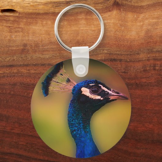 Pauwenkop Foto Sleutelhanger (Voorkant)