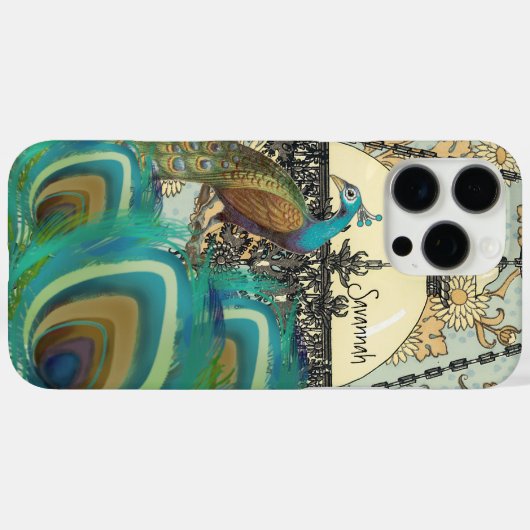  pauwenluchters en veren Case-Mate iPhone case (Achterkant (horizontaal))