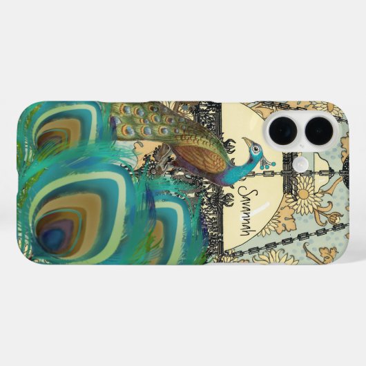 pauwenluchters en veren Case-Mate iPhone case (Achterkant (horizontaal))