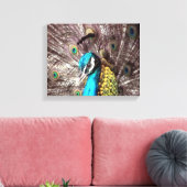 pauwenoog canvas afdruk (Insitu (Woonkamer))
