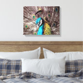 pauwenoog canvas afdruk (Insitu (Slaapkamer))