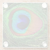 Pauwenoog Glas Onderzetter (Achterkant)