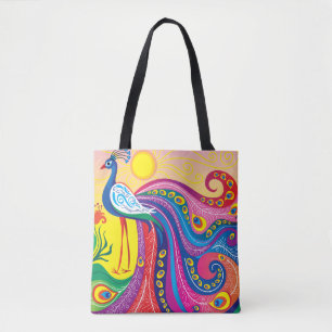Pauwenoog Zonsondergang Tote Bag