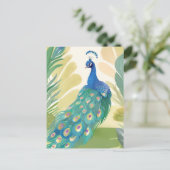 pauwenprinses | Waterverf Dierlijke Natuur Briefkaart (Staand voorkant)