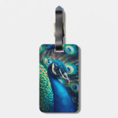 pauwenprofiel bagagelabel (Achterkant verticaal)