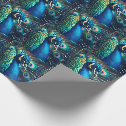 pauwenprofiel cadeaupapier (Hoek)