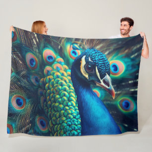 pauwenprofiel fleece deken