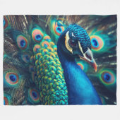 pauwenprofiel fleece deken (Voorkant (Horizontaal))