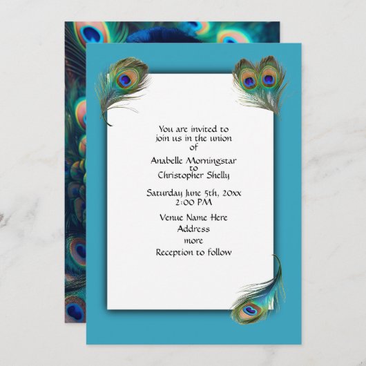 pauwenprofiel kaart (Voorkant / Achterkant)