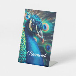 pauwenprofiel reclamebord met voetstuk