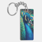 pauwenprofiel sleutelhanger (Voorkant Links)