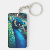 pauwenprofiel sleutelhanger (achterkant)