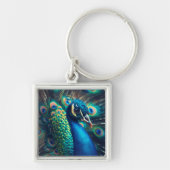 pauwenprofiel sleutelhanger (Voorkant)