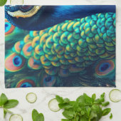 pauwenprofiel theedoek (Gevouwen)