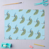 Pauwenserie ontwerp 3 Blauwe tissuepapier (Craft)