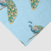 Pauwenserie ontwerp 3 Blauwe tissuepapier (Detail)