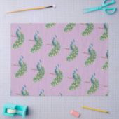 Pauwenserie ontwerp 3 lila tissuepapier (Craft)