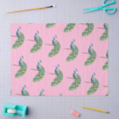Pauwenserie ontwerp 3 Roze tissuepapier (Craft)