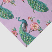 Pauwenserie ontwerp 4 lila tissuepapier (Detail)