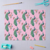 Pauwenserie ontwerp 4 Roze Tissuepapier (Craft)