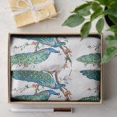 Pauwenserie ontwerp 6 tissuepapier (Geschenk)