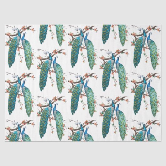Pauwenserie ontwerp 6 tissuepapier (Voorkant)
