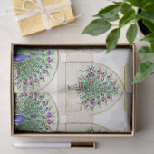 Pauwenserie ontwerp 8 tissuepapier (Geschenk)