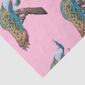 Pauwenserie ontwerp 9 Roze tissuepapier (Detail)