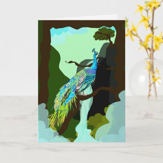 Pauwenskaart Kaart (Gele Bloem)