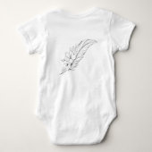 pauwentekening romper (Achterkant)