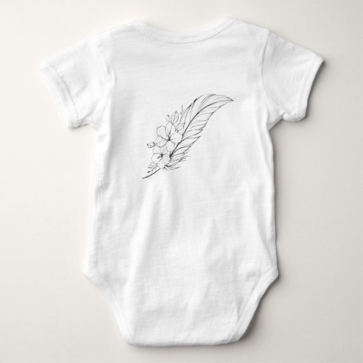 pauwentekening romper (Achterkant)