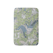 Pauwentuin in Blauw Groen Grijs Badmat (Voorkant Verticaal)