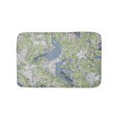 Pauwentuin in Blauw Groen Grijs Badmat (Voorkant)