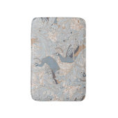 Pauwentuin in Blauwgrijze Mocca Beige Badmat (Voorkant Verticaal)