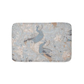 Pauwentuin in Blauwgrijze Mocca Beige Badmat (Voorkant)