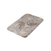 Pauwentuin in Saffraan Grijs Beige Badmat (Gekanteld)