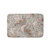 Pauwentuin in Saffraan Grijs Beige Badmat (Voorkant)