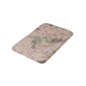 Pauwentuin in Sage Peach Blush Beige Badmat (Gekanteld)